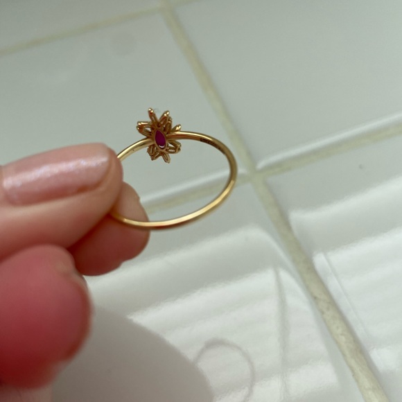 Suzanne Kalan Ruby & Diamond Ring Size 9 - Picture 2 of 7